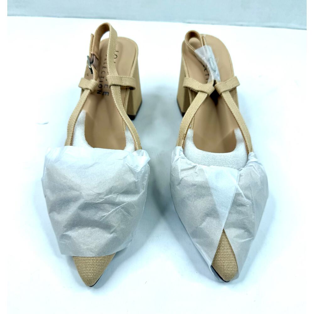 Journee Collection Women's Tailynn Block Heel Pumps Tan Size 7.5 NWT - Picture 6 of 9